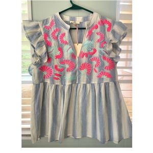 Embroidered blouse – red dress boutique